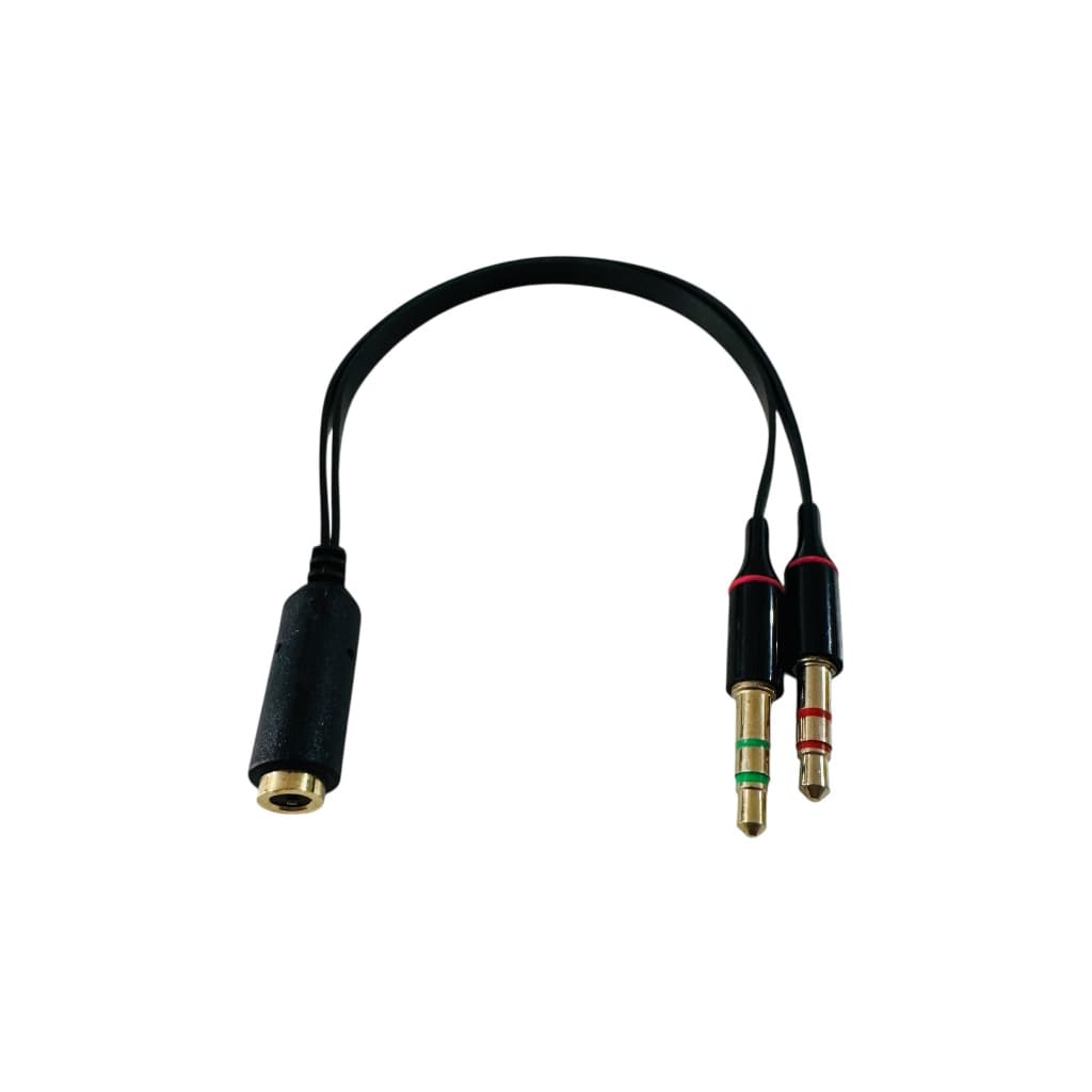 01 Unidade De Cabo De Áudio Adaptador P3 Fêmea X 2 P2 Macho (P3FÊMEA+2xP2MACHO)