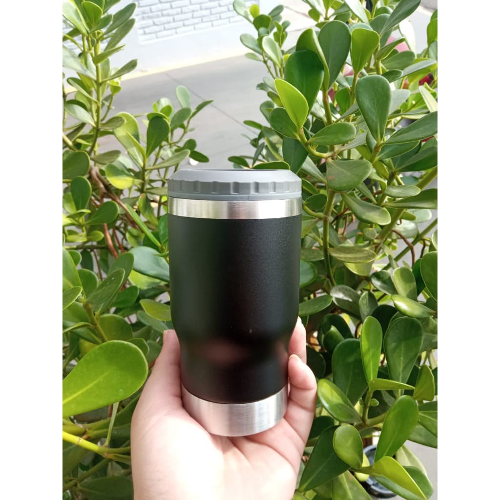 Copo térmico long neck 420mL (com abridor e 2 tampas)