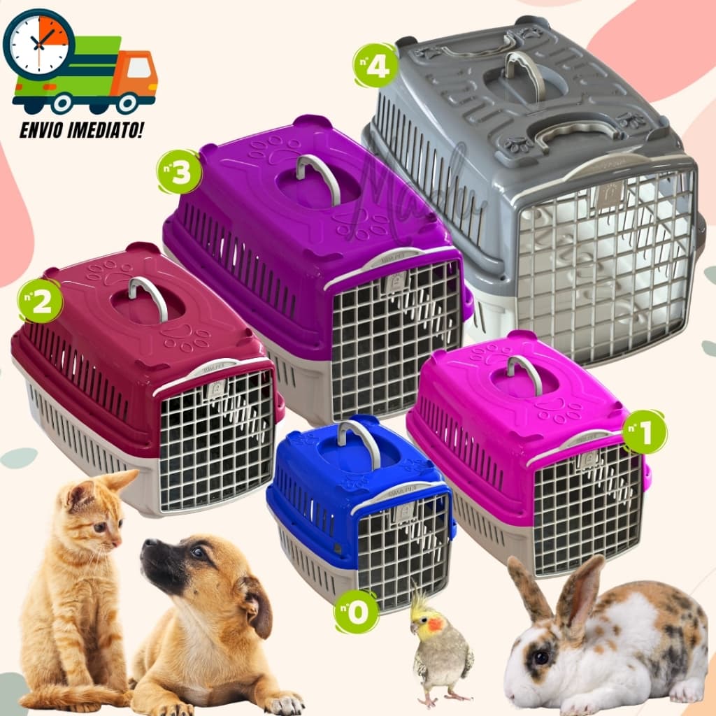 Caixa de Transporte Para Cachorro Cães e Gatos Pets Pequeno Médio e Grandes Promoção Envio Imediato