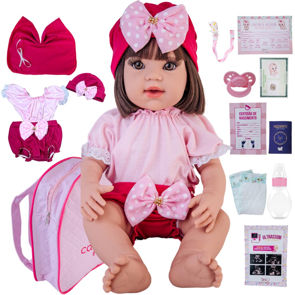Boneca Bebê Reborn 100% Silicone Menina Realista  com Acessórios Barata Promoção Presente