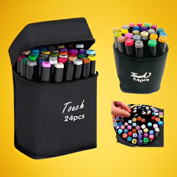 24 Canetinha marcadora de ponta dupla para Colorir