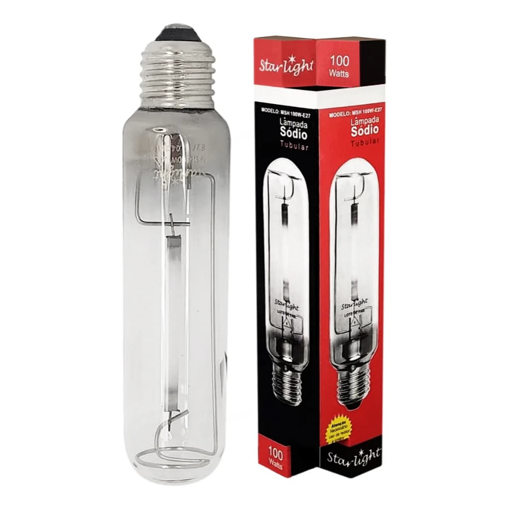 Lâmpada Descarga Vapor Sodio Tubular 100w E27 Produto Raro!