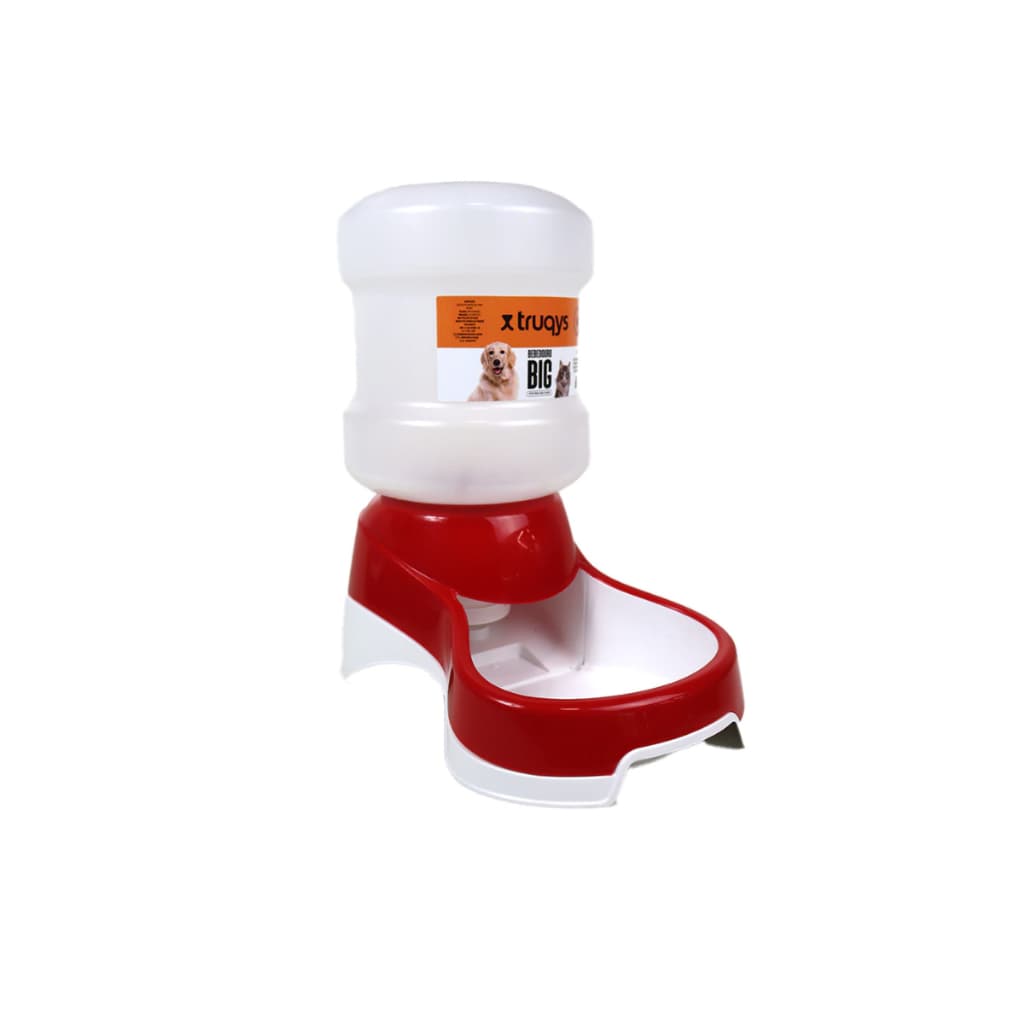 Bebedouro Automático Truqys Pets Big Vermelho Galão para Cães e Gatos Bebedouro