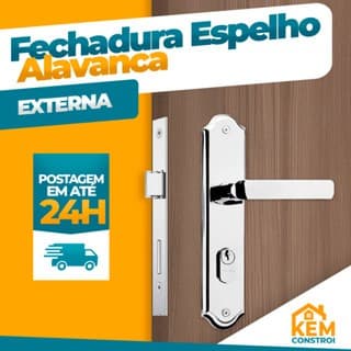 Fechadura Cromada Silvana 1100 Italy Premium Para Externa Banheiro Interna