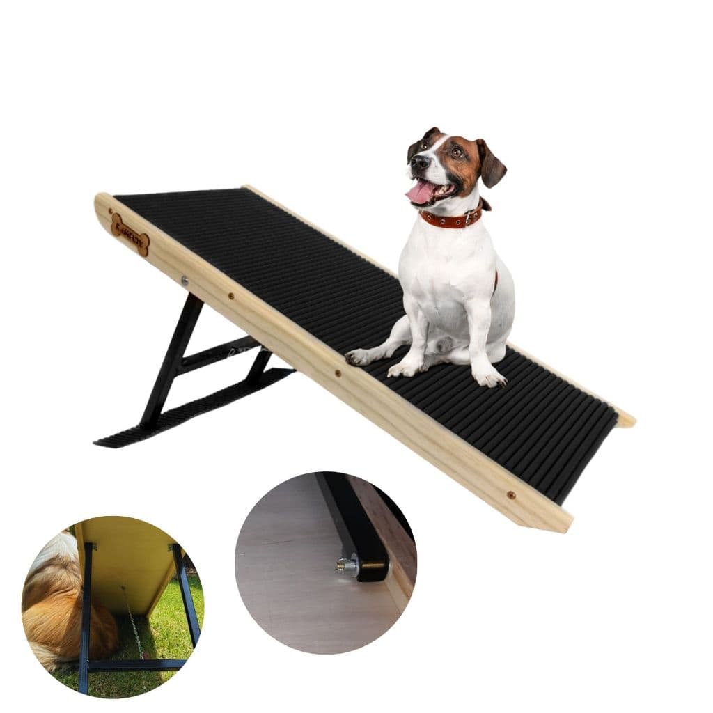 Rampa Escada Pet Até 15kg - 30 à 45 de altura - Com Antiderrapante - Para sofás - Top 80