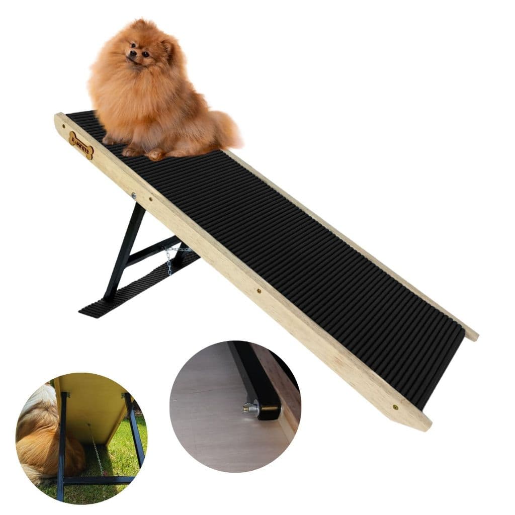 Rampa Escada Pet Até 15kg - 45 à 55 de altura com Antiderrapante - Indicada para sofás/Camas baixas - Top 100