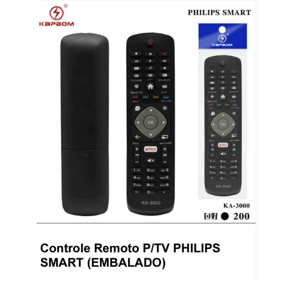 Controle Remoto Compatível Para Tv Philips Smart Ka-3000