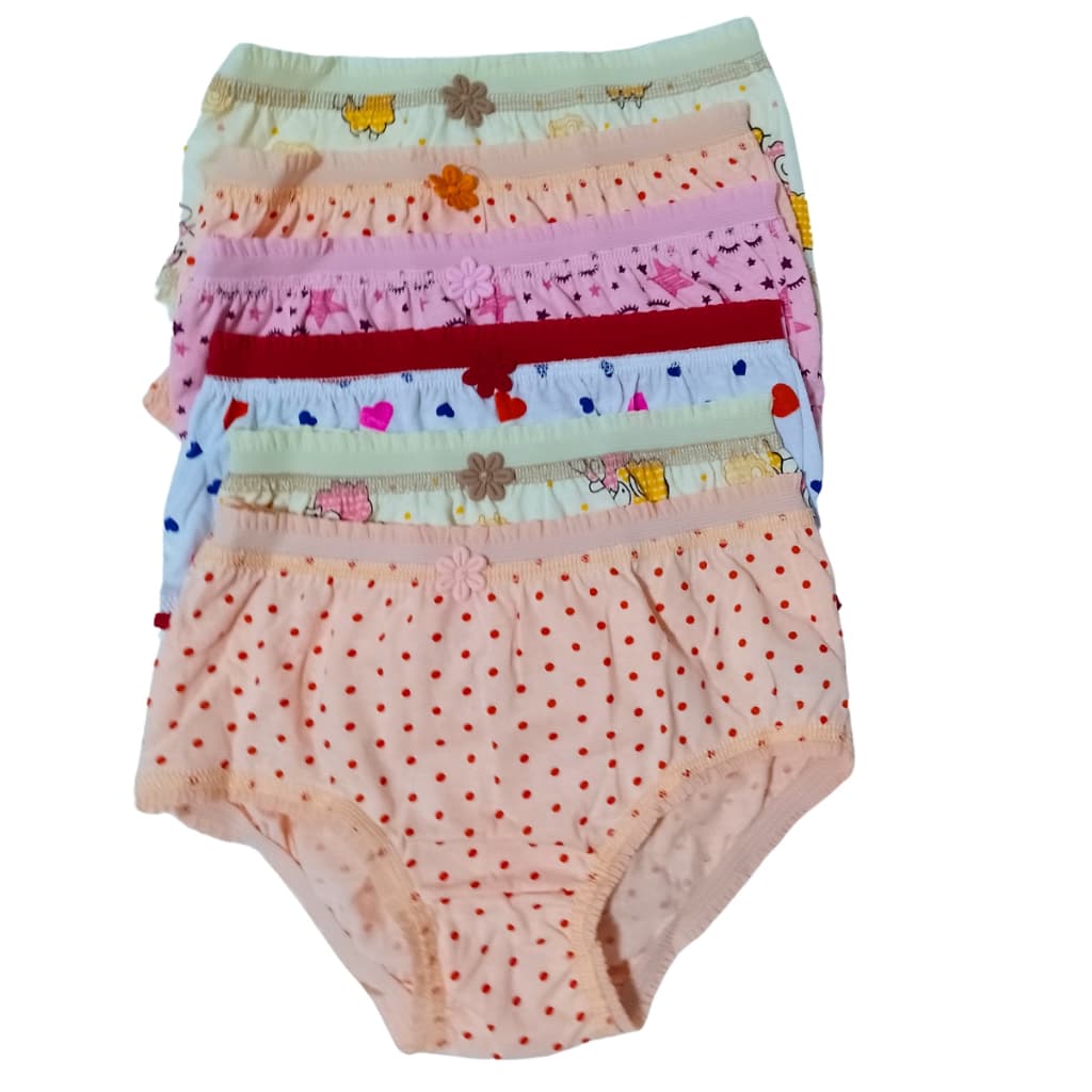Kit/6 Calcinha Infantil Kellynha Juvenil Estampada - 100% Algodão
