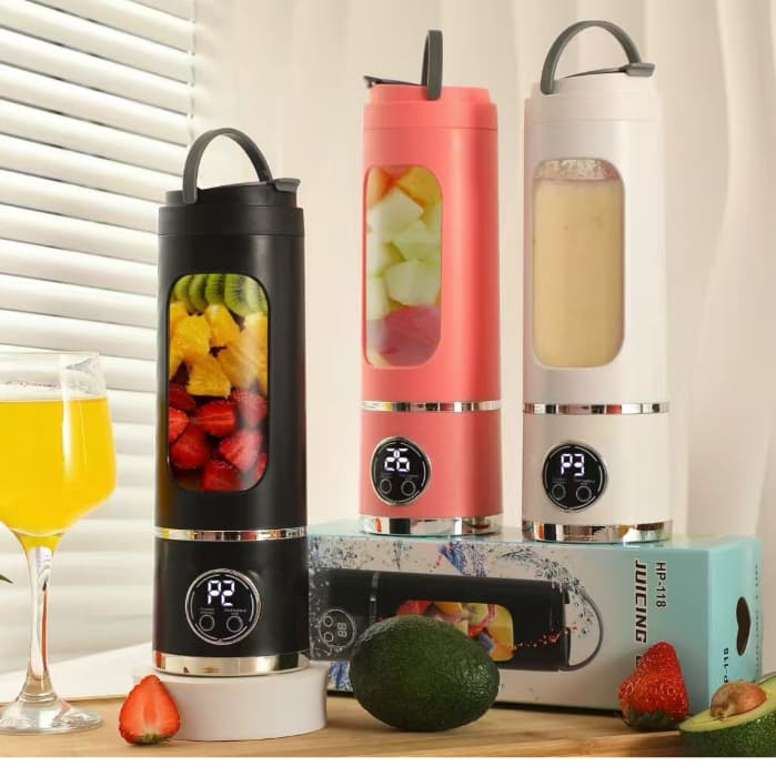 Liquidificador Portátil Recarregável 10 Lâminas 450ml - 1300mAh.