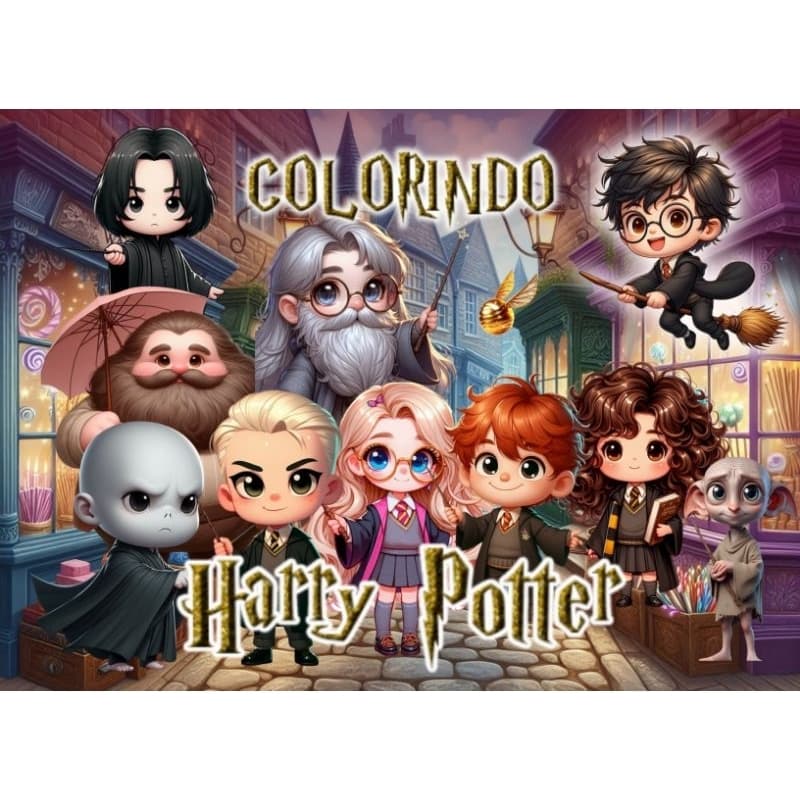 Livro de Colorir harry potter com 50 folhas A5 ou qualquer outro tema