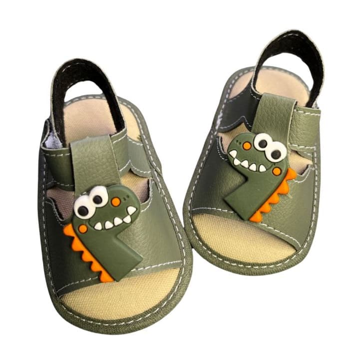 SANDALIA  DINOSSAURO VERDE  DE BEBE MENINO INFANTIL