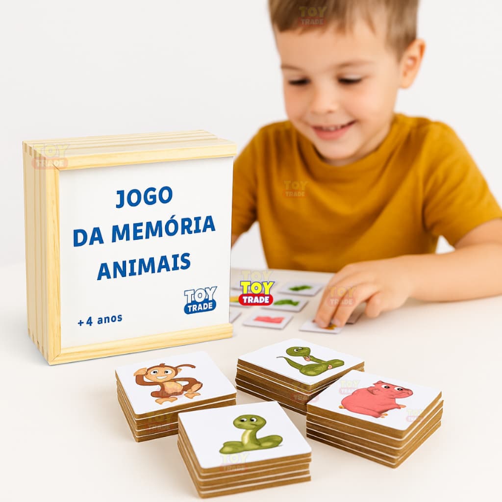Jogo da Memória com 40 Peças Estimula o Raciocínio Lógico, Atenção e Diversão Infantil Toy Trade