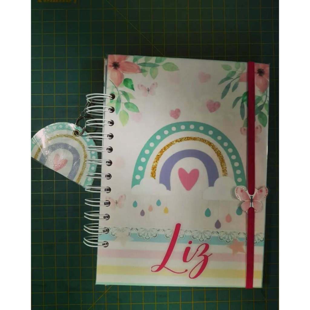 Caderneta de Vacina Personalizada Arco Iris Boho