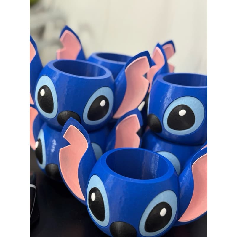 Porta-Vaso Stitch em Impressão 3D | Decoração Criativa Geek e Fofa