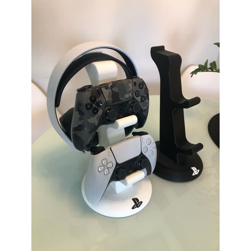 Suporte Gamer Controle + Headset 3D | Organizador para PS4 PS5 Xbox
