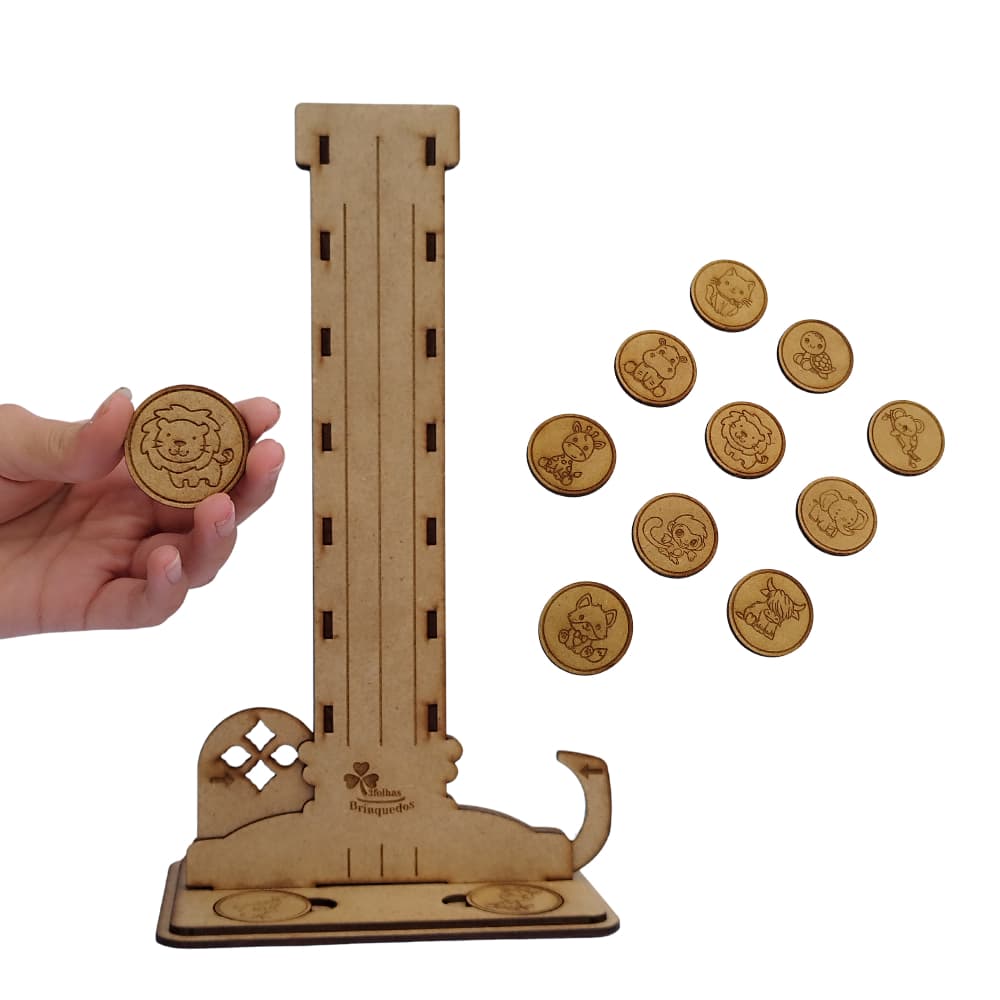 Brinquedo Educativo-Torre Da Memória-Jogo Da Memória Figuras-Brinquedo Pedagógico-Montessori Artesanal-Torre Divertida