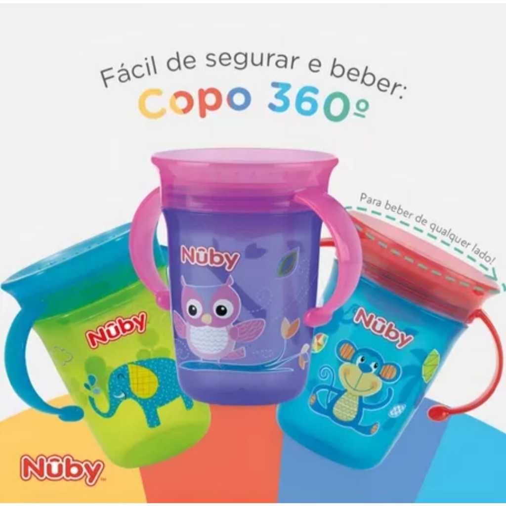 Copo para Bebê 360° de Transição com Alça 240ml Nûby 240ml