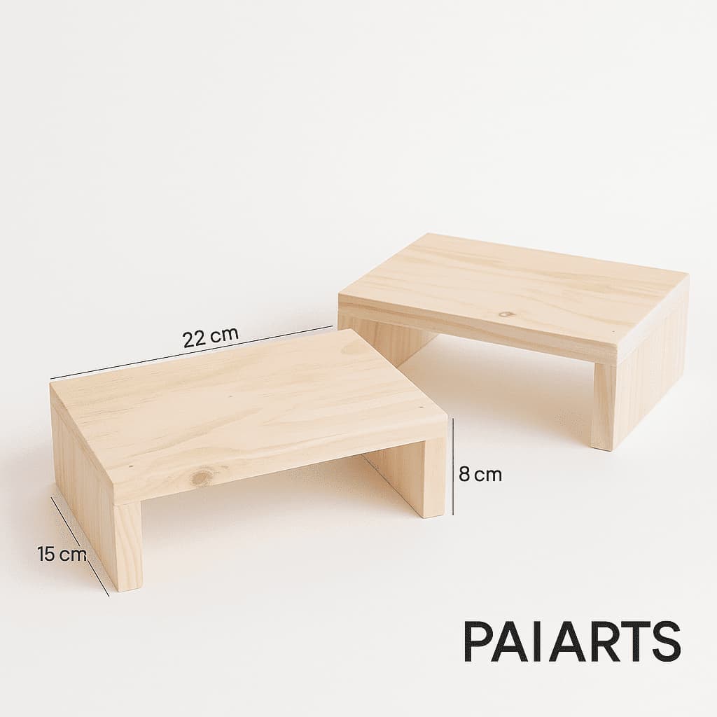kit  bandejas de Madeira Pinus Natural – Design Rústico e Versátil!