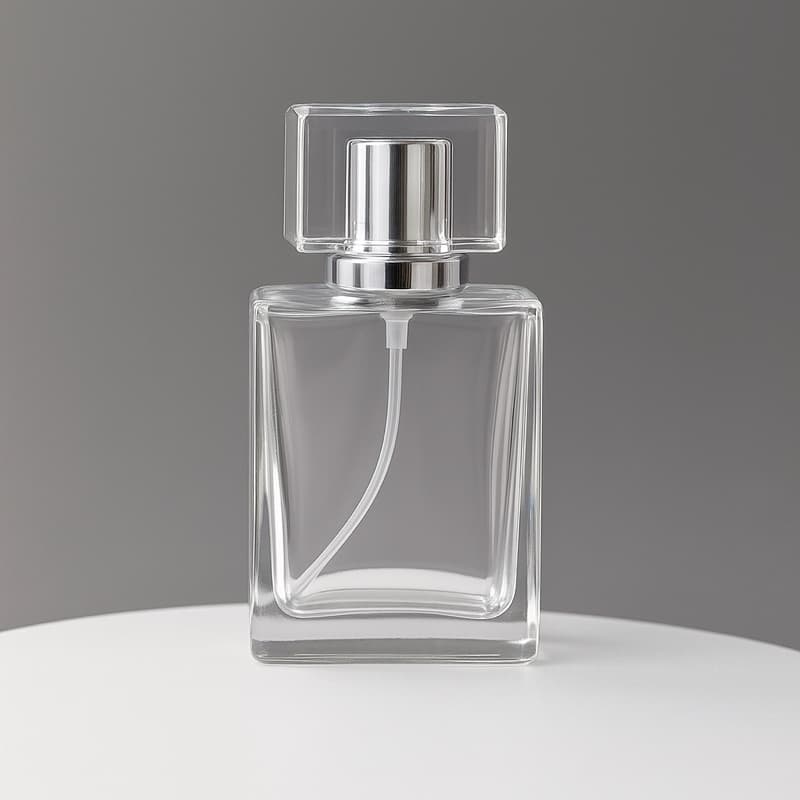 kit 5 Frascos De Perfume Em Spray De Vidro Prata De 50ml