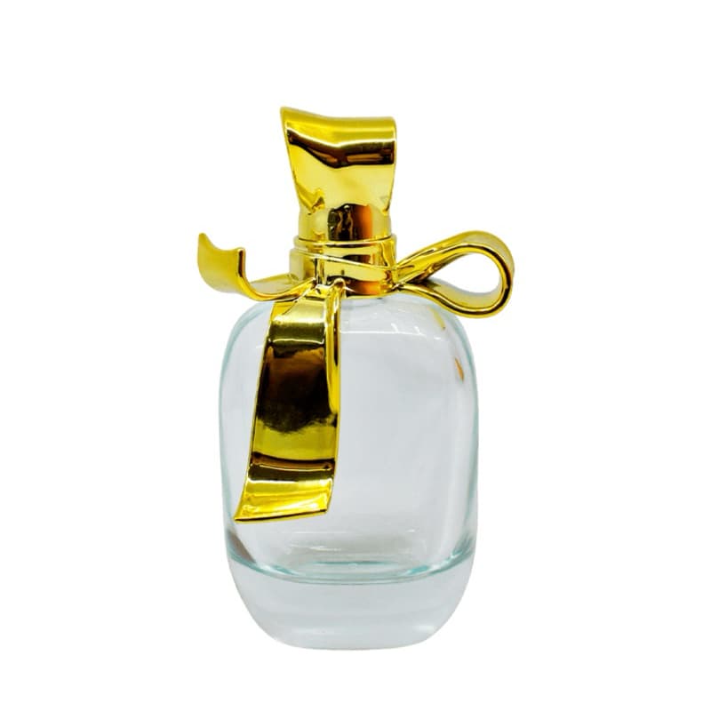 Porta Perfume 100ml - Tampa Laço Dourado
