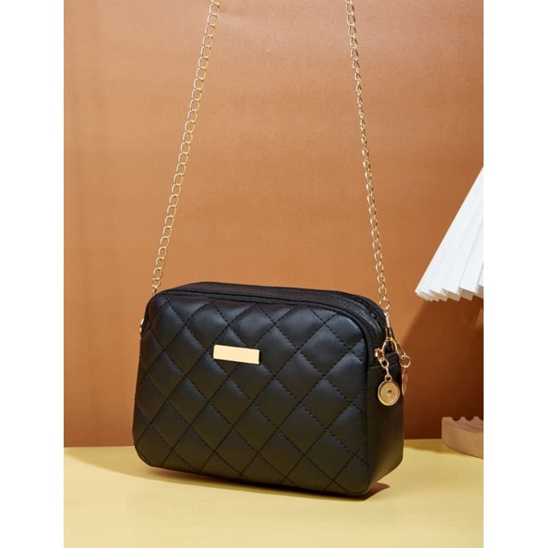 Bolsa Elegante Alça de Corrente Dourada Basic - A4