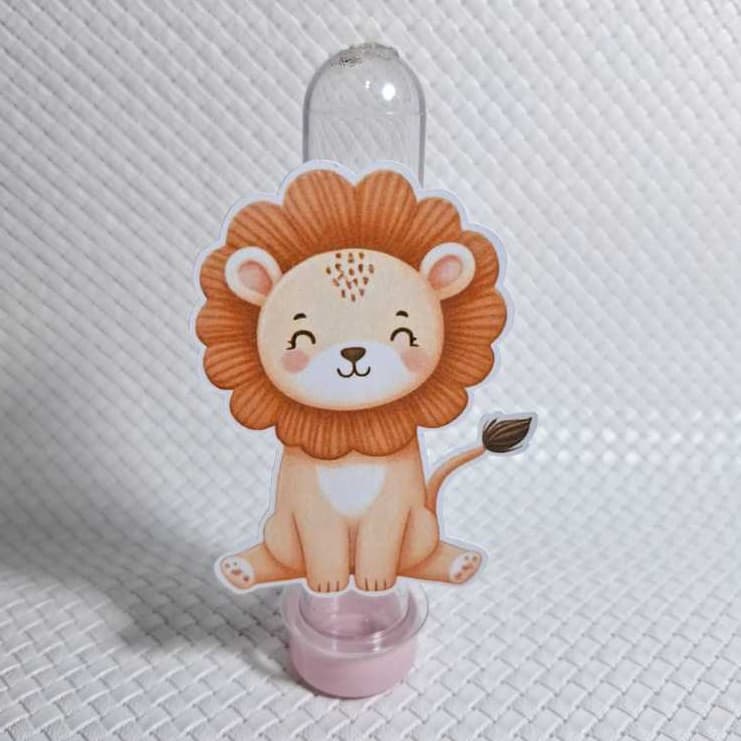 Aplique Safari para Tubete 13cm - Kit com 25 apliques – Bichinhos em Papel Offset 180g (Não Acompanha Tubete)