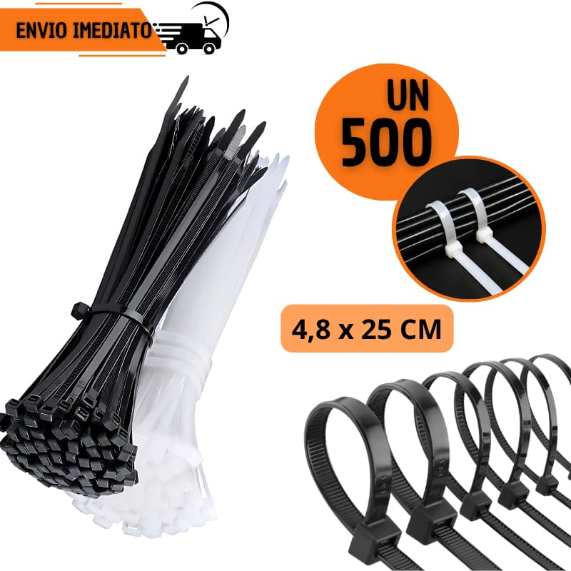 Kit 500 Abraçadeira Nylon Enforca Gato Cintas Plásticas