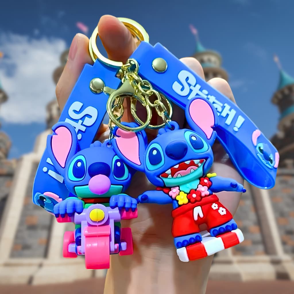 Chaveiro Stitch 3D Emborrachado – Fofo, Colecionável e Perfeito para Fãs!