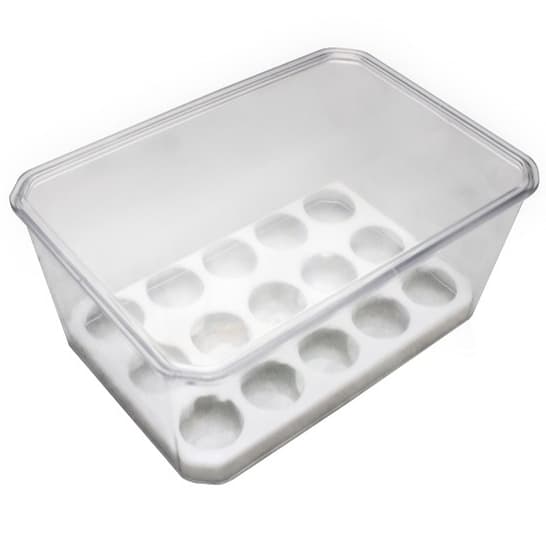 Organizador Porta Ovos até 36 Com Tampa Geladeira Cozinha Acrílico