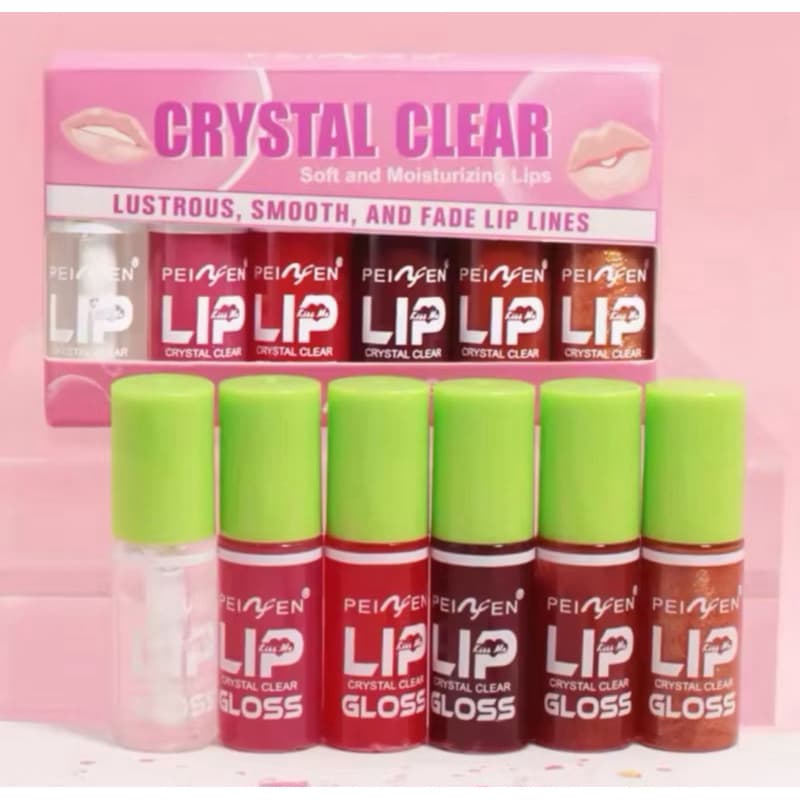 Kit 6 Gloss Lábial/Lip Gloss Tint Cream Fun Cristal Clear Penifen - Gloss de Bolsa LANÇAMENTO