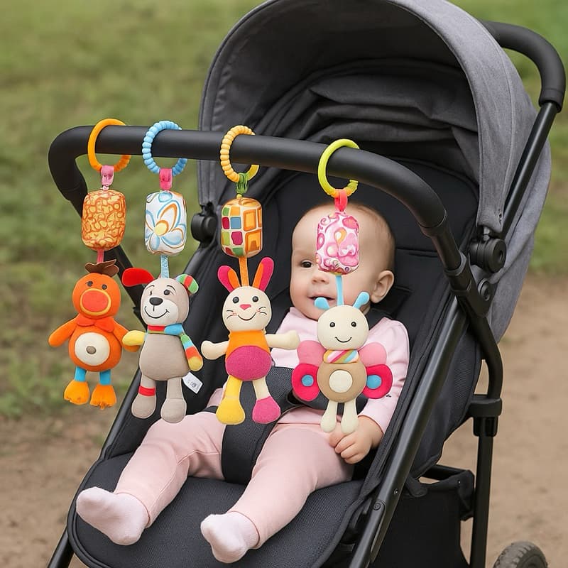 Mobile Anel De Pendurar  Carrinho De Bebê Chocalho Pelúcia Bebe Conforto Nenem