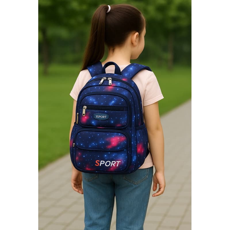 Mochila escolar  Astronalta Para Meninos Bolsa escolar  escolar gradiente colorida Estrelada Galáxia