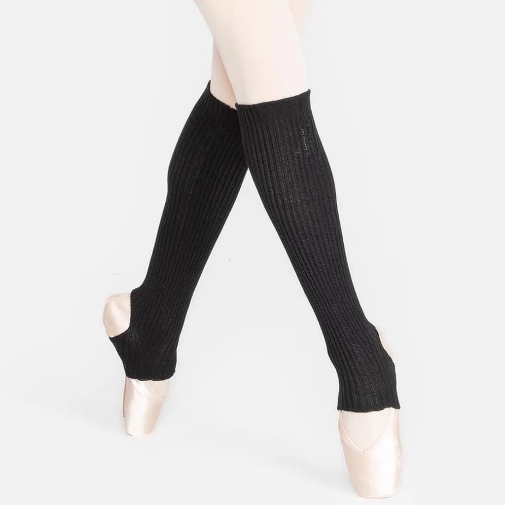 Polaina Adulto Lã Só Dança Preto Rosa Rose