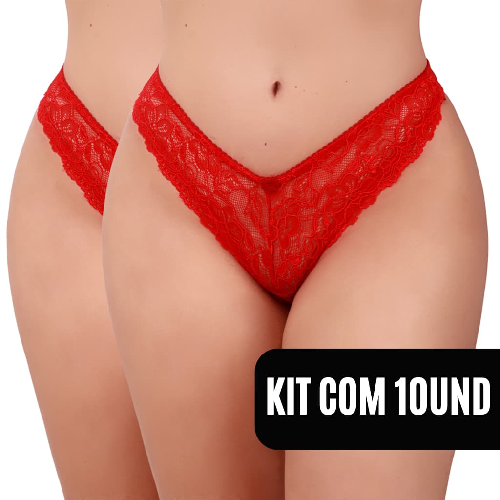 Kit Calcinha Asa Delta de Renda Calcinha Sensual de Renda