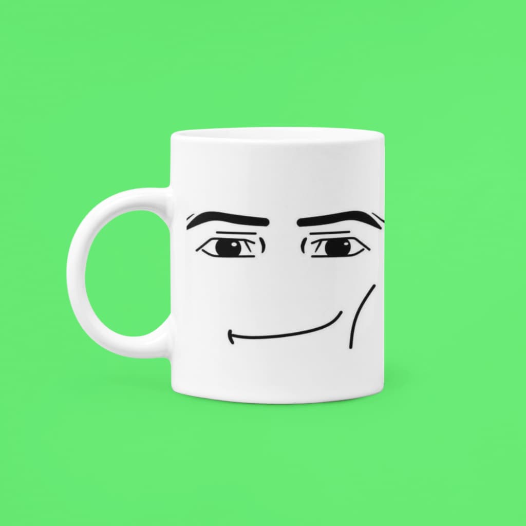 Caneca Roblox - Caneca porcelana - Game - Man Face - Presente - 325 ml