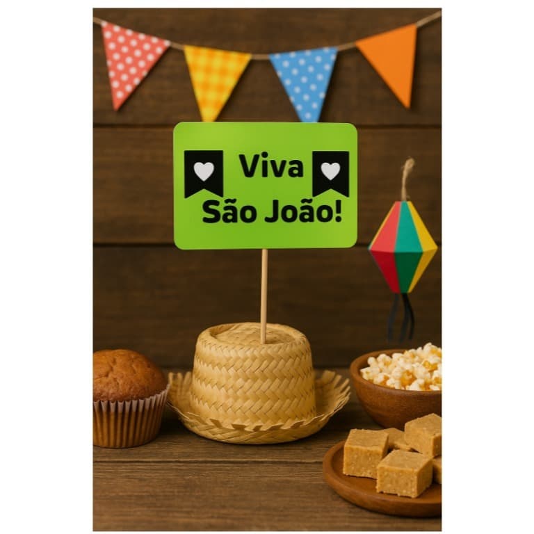 Adesivo Vinil Festa Junina p/ Balão Bubble, Placas, Paredes e Decoração Personalizada