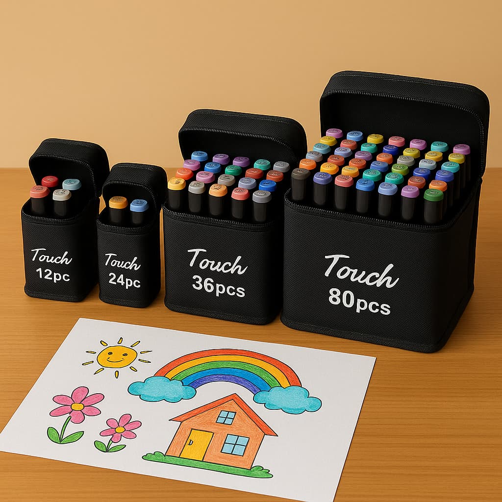 Conjunto De Canetas De Marcação Touch Color Infantil Caneta De Pincel Aquarela De Duas Cabeças