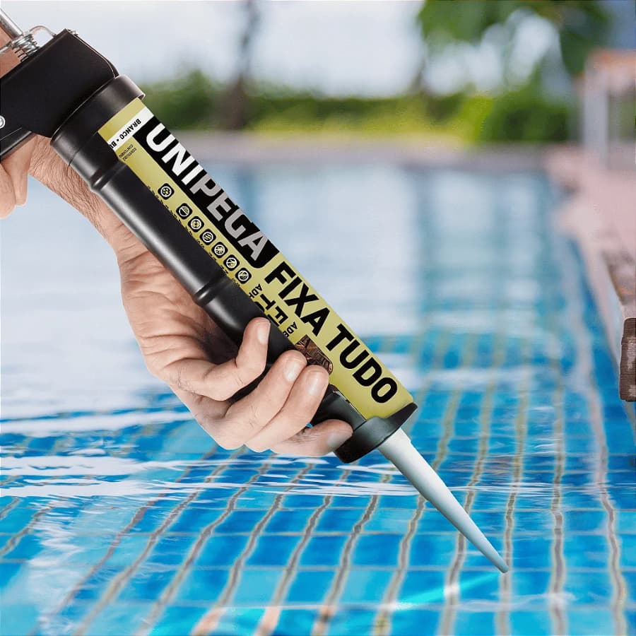 Adesivo Fixa Tudo Branco 50ml 280ml Unipega Resistente Hibrido Vedação Sela Veda Água PVC