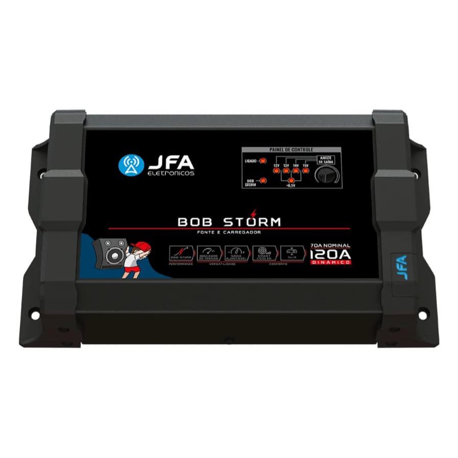 Fonte Carregador Jfa 120a Bob Slim Bivolt Cor Preto