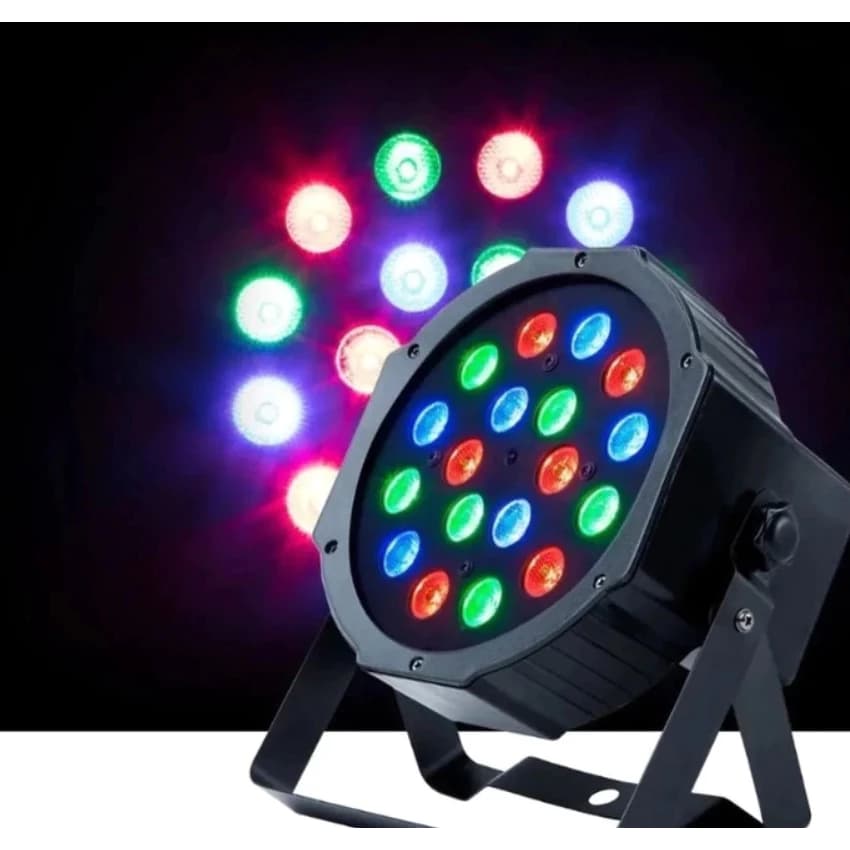 Canhão De Luz Refletor 18 LEDs  RGB Jogo Luz Triled Strobo Projetor Para Eventos DJ Show Iluminação