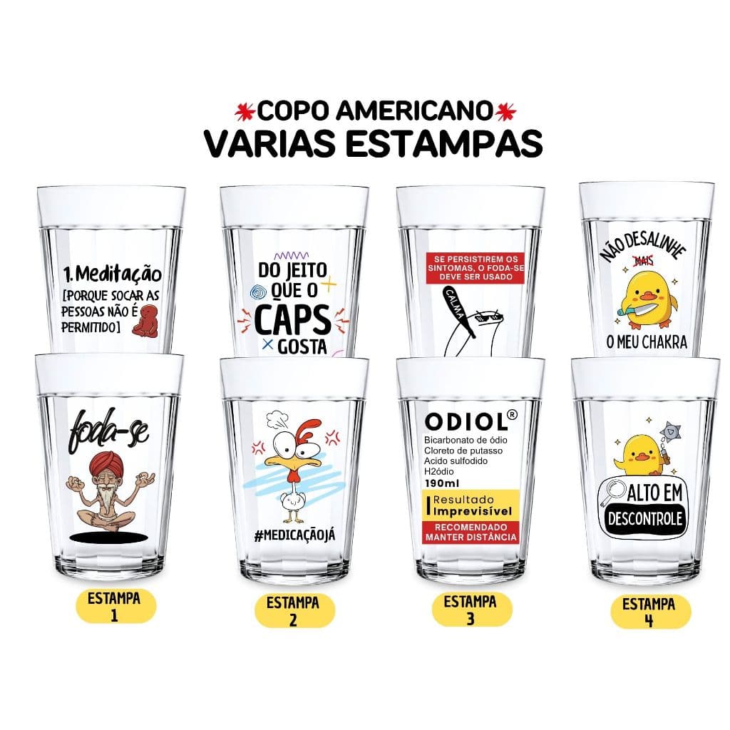 2 Copos Americanos Personalizados De Frase Engraçadas Divertidas Cerveja Presente Criativo Meme