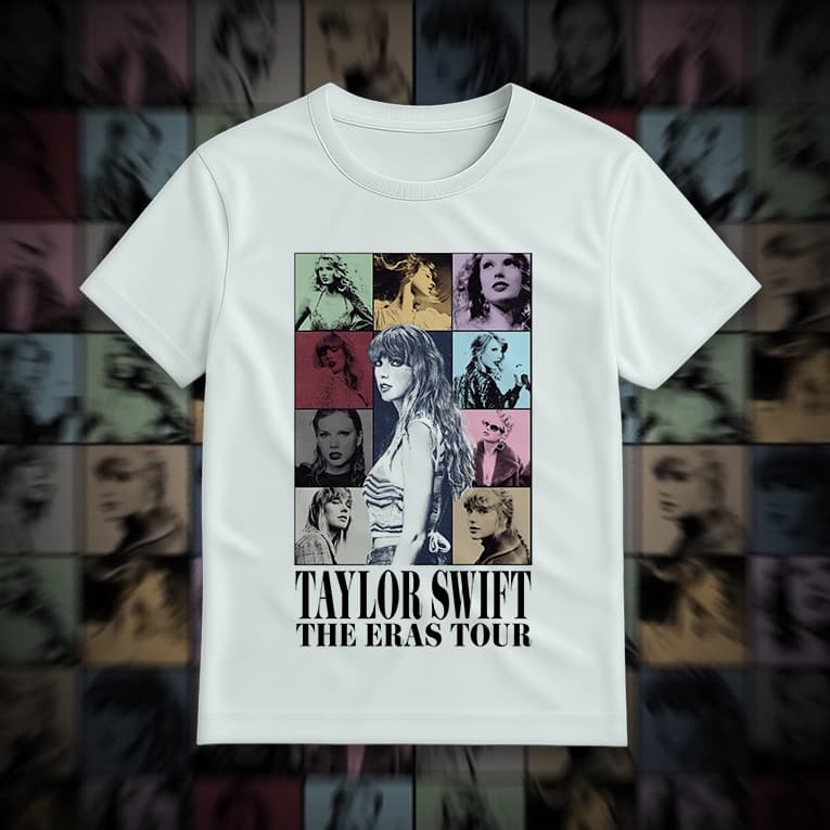 Camiseta Taylor Swift The Eras Tour 2023 Unissex Feminina Infantil 100% Poliéster