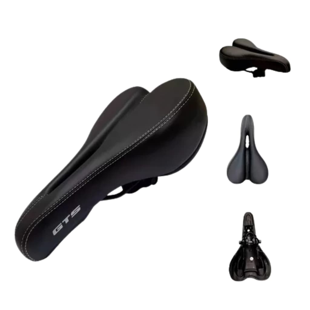 Banco Selim Gts Vazado Bike Bicicleta Mtb Confortavel Preto