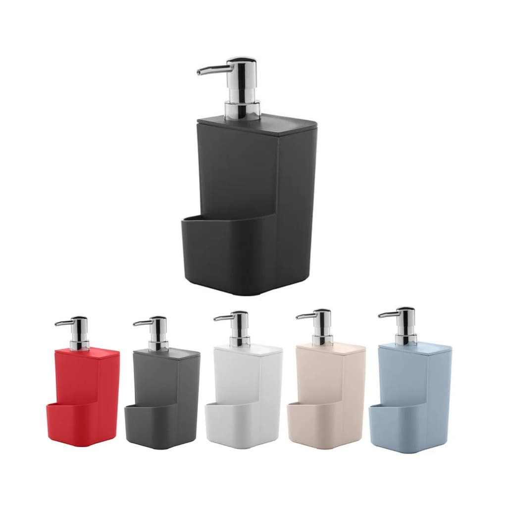 Dispenser Organizador Dosador Detergente Sabão C/ Suporte Porta Esponja 650ml