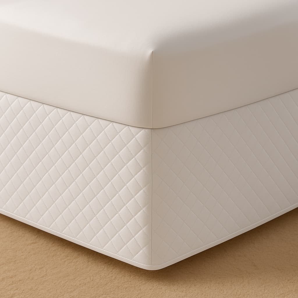 Saia Box Matelada Com Elástico Casal Padrão/Solteiro/King/Queen - Avelã Queen Branco