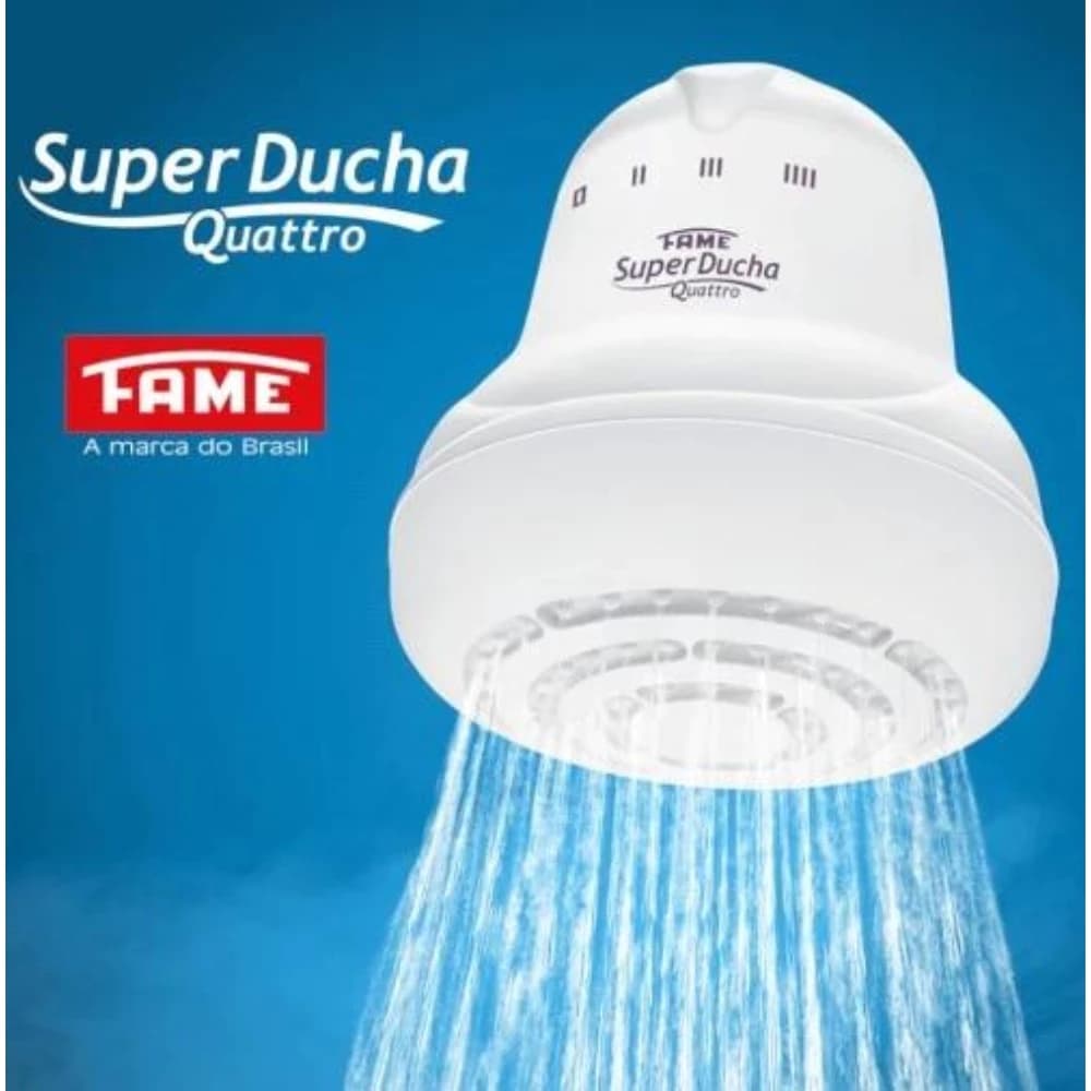 Chuveiro Elétrico Ducha Super Quattro Branca 220V 6.800W Fame