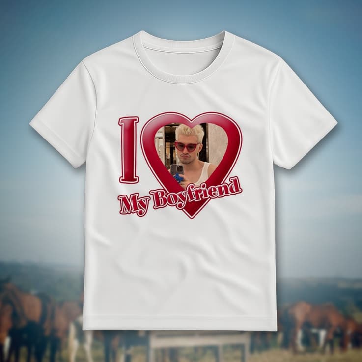 Camiseta I love my Boyfriend Jão 100% Poliéster