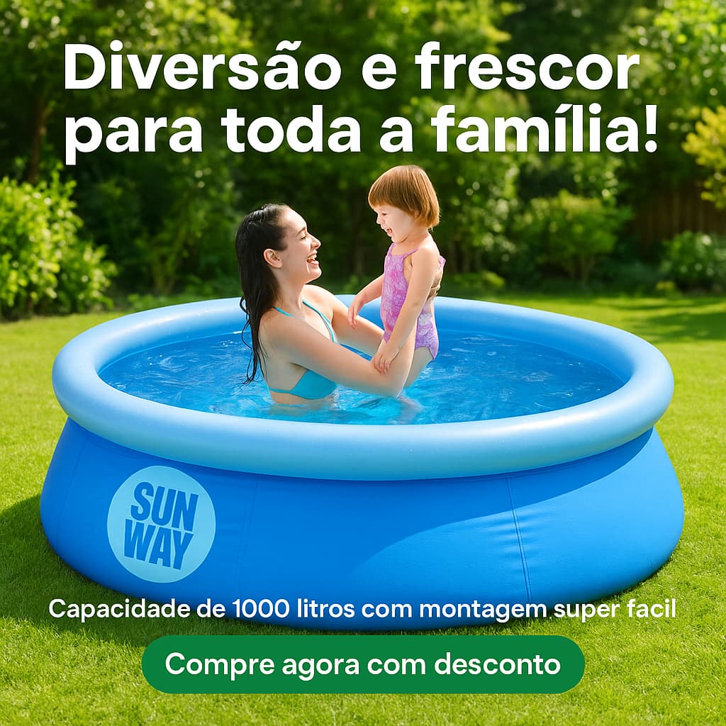 Piscina Inflável Redonda Com Borda Inflável Capacidade 1000L