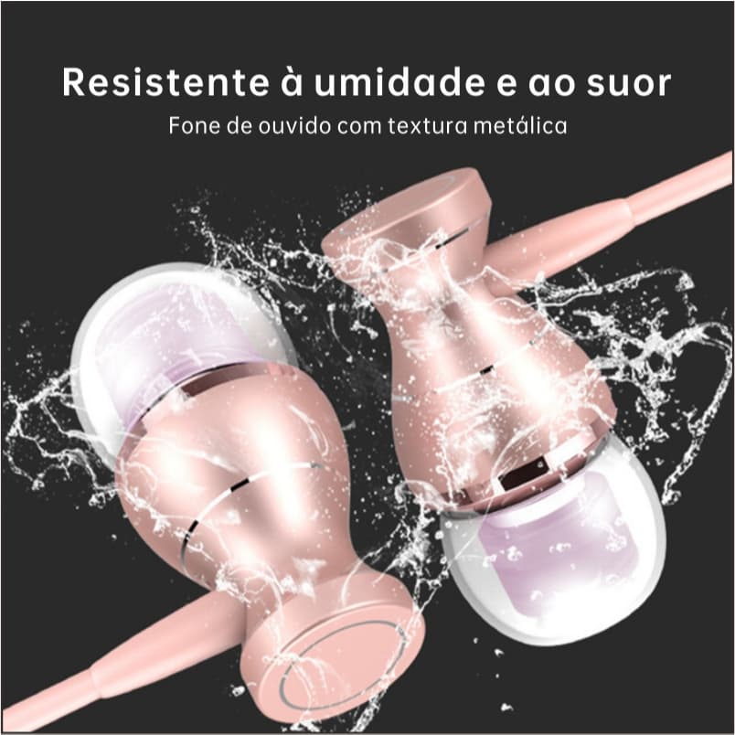 Fone de Ouvido Intra-Auricular com ÍMÃS, Som HD Grave Forte + 3 Pares de Silicone - Plug 3.5mm