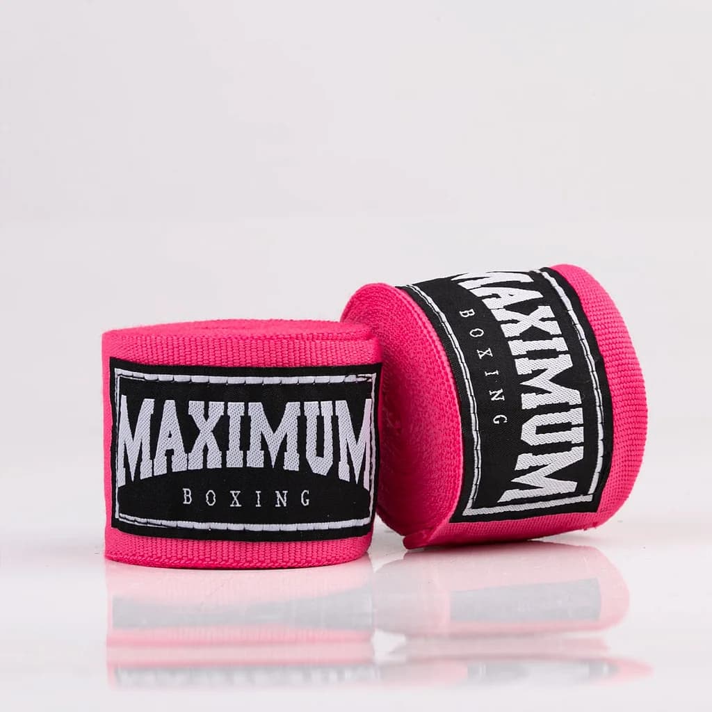 Bandagem Atadura Elástica Rosa para Boxe Muay Thai Kickboxing Maximum